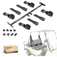 Golf Cart Seat Belts Kit for EZGO TXT & Club Car DS/Precedent 3-Point Retractable