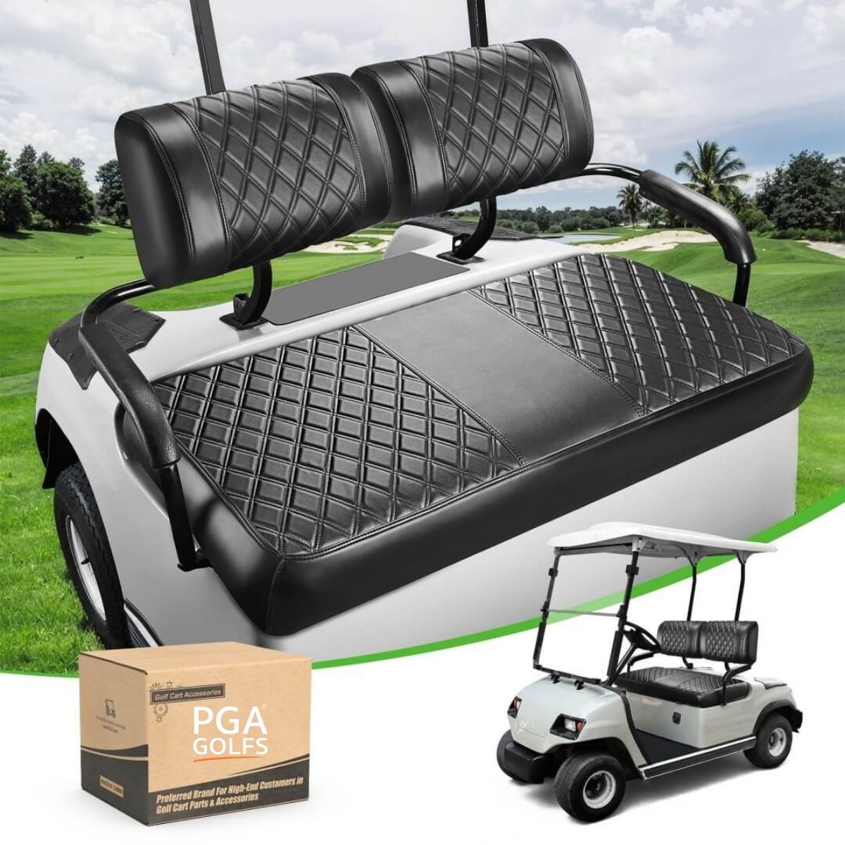 Golf Cart Seat Cover Leather for Yamaha G2-G22