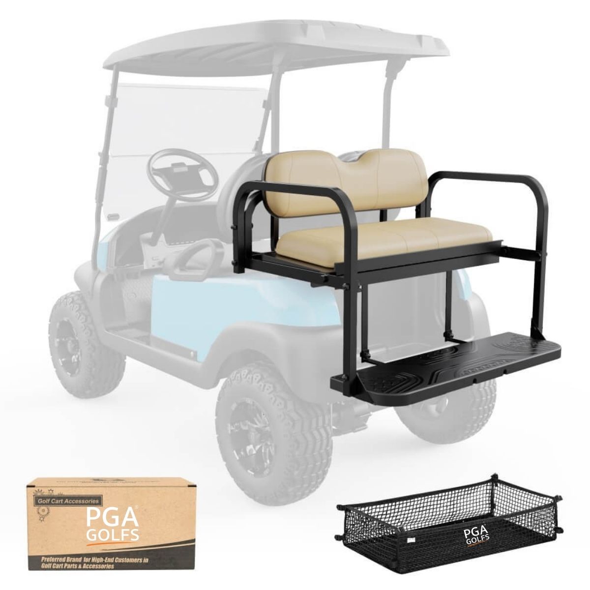 Golf Cart Flip Back Seat Kit for Club Car Precedent, Tempo, Onward