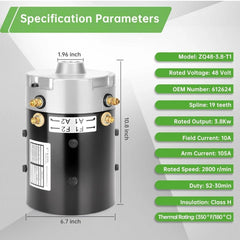 Golf Cart 48V Electric Motor for EZGO TXT 2010-Up/T48/ Freedom