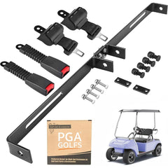 Universal Golf Cart Seat Belts & Bracket Kit – 2PCS Retractable Belts