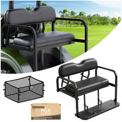 Golf Cart Rear Flip Seat Kit for Yamaha Drive 2 2017-Up