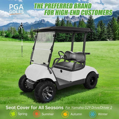 Golf Cart Seat Cover Diamond Leather for Yamaha G29/Drive/Driver 2