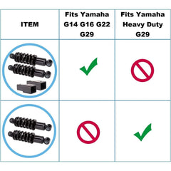 Golf Cart Rear Shocks Spring Lift Heavy Duty for Yamaha