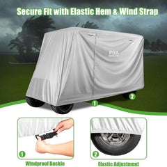 Wasserdichte Golfwagenabdeckung für 6-Sitzer aus 420D Oxford-Gewebe, universell einsetzbar