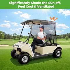 Golf Cart SunShade For EZGO TXT RXV & Club Car Precedent DS, UV Heat Resistant