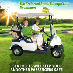 Universal Golf Cart Seat Belts & Bracket Kit – 2PCS Retractable Belts