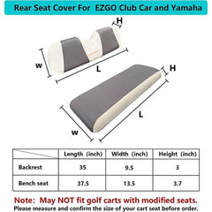 Golf Cart Rear Seat Covers for EZGO Club Car Yamaha