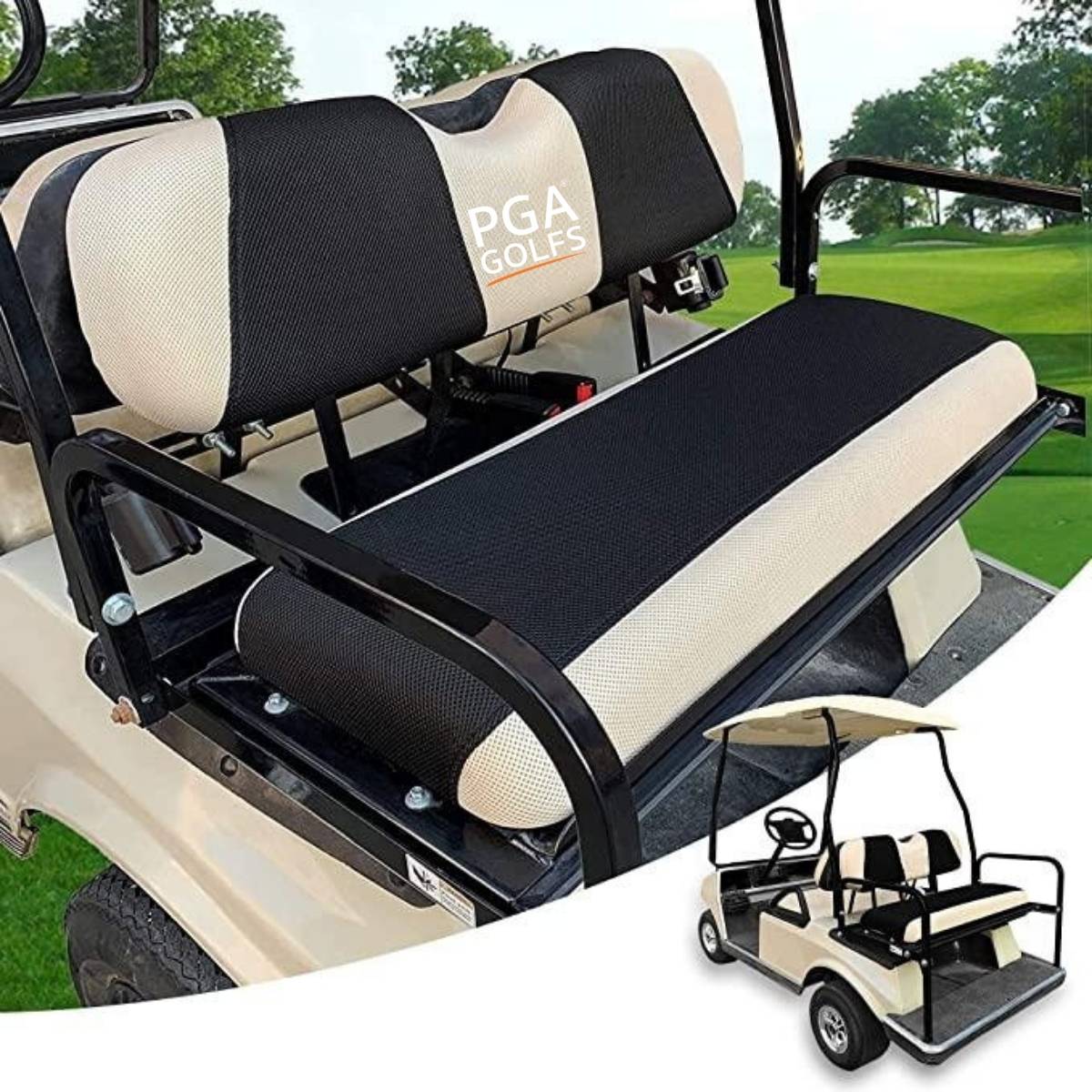 Golf Cart Rear Seat Covers for EZGO Club Car Yamaha