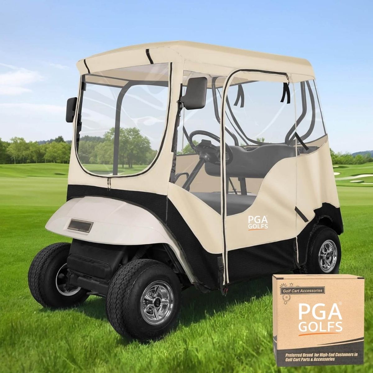 Golfwagen-Verdeck für EZGO TXT &amp; RXV, 2-Sitzer