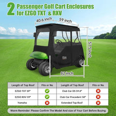 Golf Cart Enclosure for EZGO TXT/RXV 600D Rain Cover