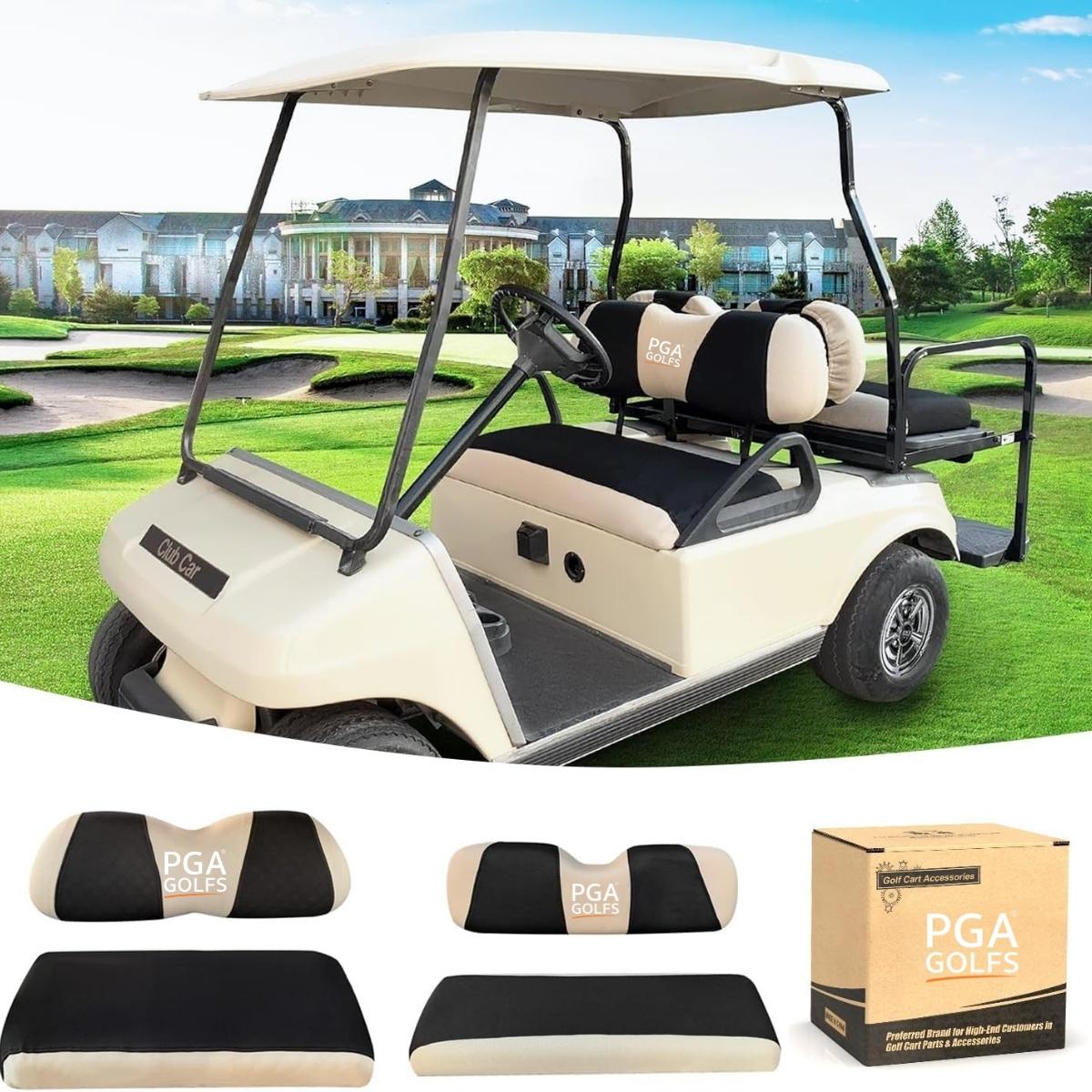 Golf Cart Seat Cover Set for EZGO TXT RXV & Club Car DS